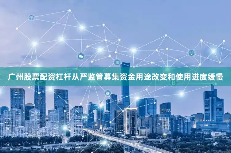 广州股票配资杠杆从严监管募集资金用途改变和使用进度缓慢
